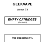 Geekvape - Wenax C1 Replacement Pods (2 Pack - No Coils)