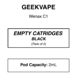 Geekvape - Wenax C1 Replacement Pods (2 Pack - No Coils) - Image 3