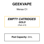 Geekvape - Wenax C1 Replacement Pods (2 Pack - No Coils) - Image 2