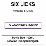 Six Licks E-Liquid 100ml - 0/3/6mg - Image 3