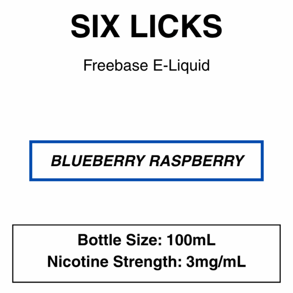 Six Licks E-Liquid 100ml - 0/3/6mg - Image 4