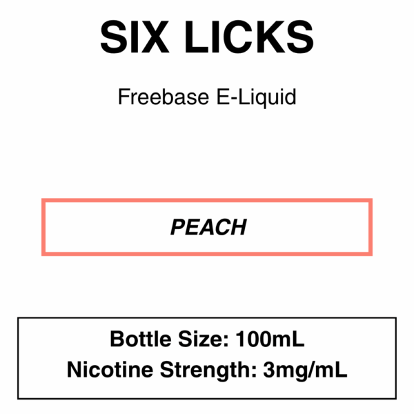 Six Licks E-Liquid 100ml - 0/3/6mg - Image 10