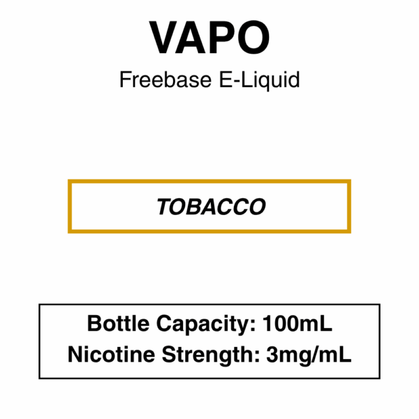 VAPO E-Liquid 100ml - 3mg - Image 6