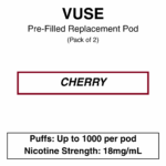 Vuse  eLiquids - Cherry - 1.6% (18mg/ml)/ 2.5% (28.5mg/ml) - Image 2