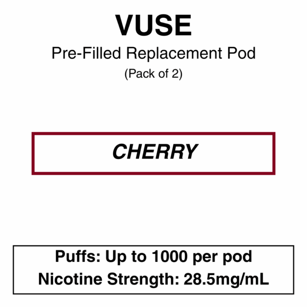 Vuse  eLiquids - Cherry - 1.6% (18mg/ml)/ 2.5% (28.5mg/ml) - Image 3