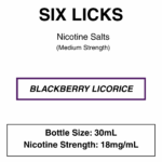 Six Licks - NicSalt - 30ml - 18mg/ml Nicotine (35mg/ml Nicotine Salt) - Image 5
