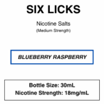 Six Licks - NicSalt - 30ml - 18mg/ml Nicotine (35mg/ml Nicotine Salt) - Image 6