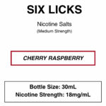 Six Licks - NicSalt - 30ml - 18mg/ml Nicotine (35mg/ml Nicotine Salt) - Image 7