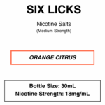 Six Licks - NicSalt - 30ml - 18mg/ml Nicotine (35mg/ml Nicotine Salt) - Image 9