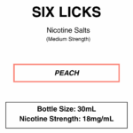 Six Licks - NicSalt - 30ml - 18mg/ml Nicotine (35mg/ml Nicotine Salt) - Image 10
