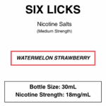 Six Licks - NicSalt - 30ml - 18mg/ml Nicotine (35mg/ml Nicotine Salt) - Image 3