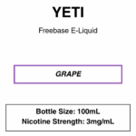 Yeti E-liquid 100ml - 0/3mg - 14 Flavours - Image 29
