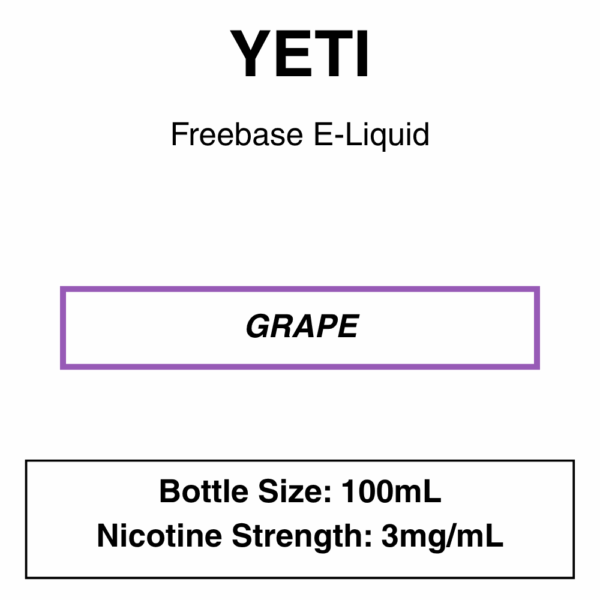 Yeti E-liquid 100ml - 0/3mg - 14 Flavours - Image 29