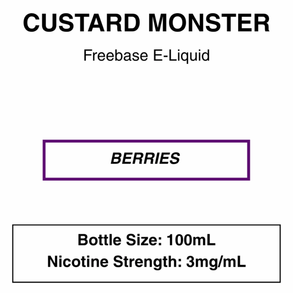 Custard Monster E-Liquid 100ml - Image 16