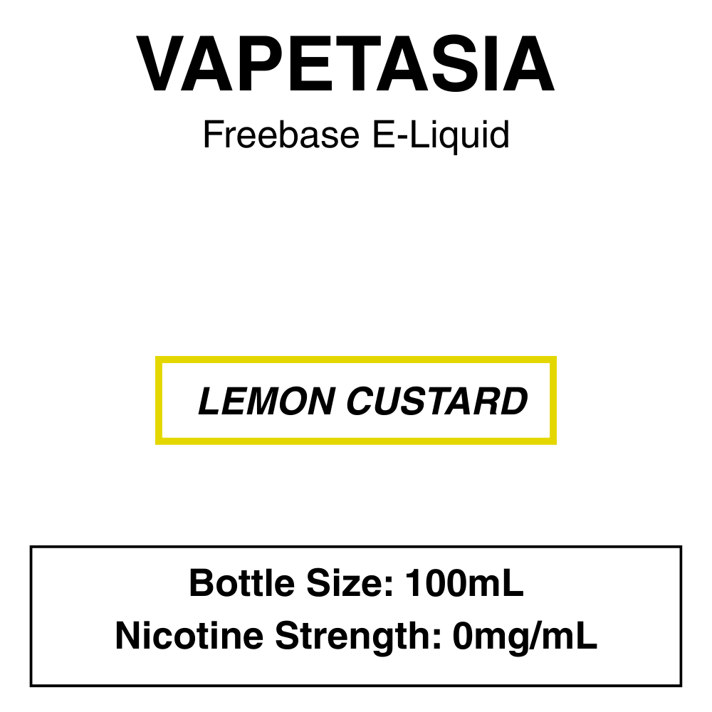 Vapetasia_0mg_Lemon custard (1) Vapetasia - Freebase E-Liquid - 100ml - Image 6