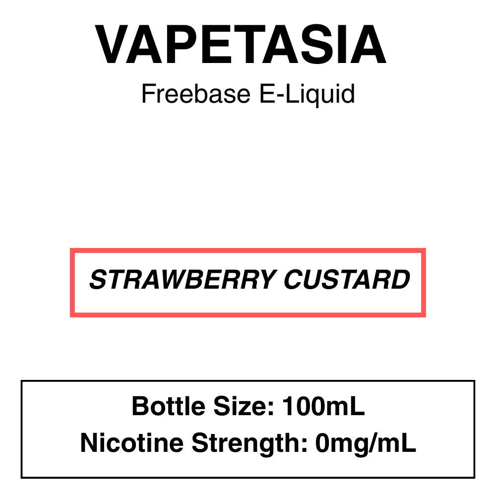 Vapetasia_0mg_Strawberry Custard (1) Vapetasia - Freebase E-Liquid - 100ml - Image 5