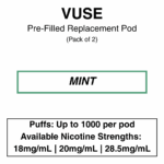 Vuse eLiquids - Mint - 1.6% (18mg/ml) / 2.5% (28.5mg/ml)