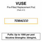 Vuse - eLiquids - Tobacco - 1.6% (18mg/ml) / 2.5% (28.5mg/ml) - Image 3