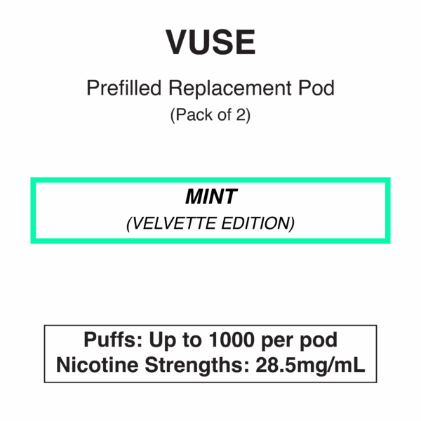 Vuse eLiquids - Mint (Velvet Edition) - 2.5% (28.5mg/ml) - Image 1