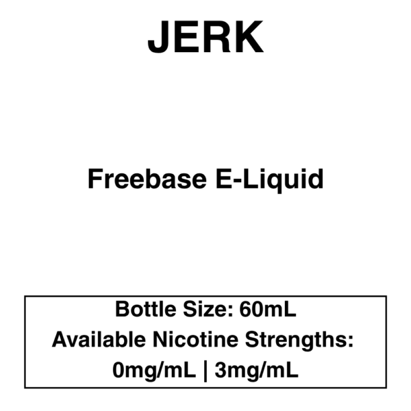 JERK Japanese Freebase E-liquid  60ml - 0/3mg - Image 1