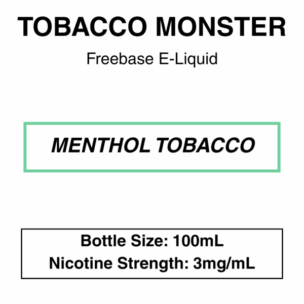Tobacco Monster E-Liquid- 60ml/ 100ml | 3mg - Image 3