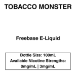 Tobacco Monster E-Liquid- 60ml/ 100ml | 3mg