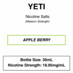 Yeti - Nic Salt 30ml - 18.95mg Nicotine (35mg Nicotine Salt) - Image 2