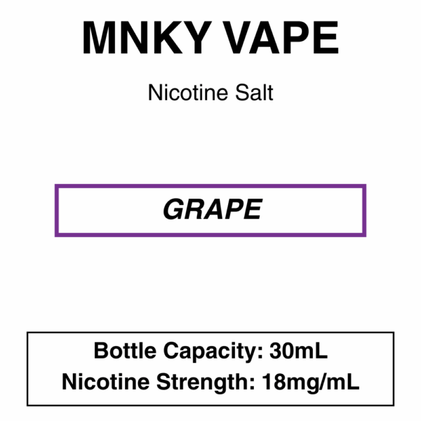 MNKY Vape- Nic Salt- 30ml - Image 2
