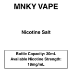 MNKY Vape- Nic Salt- 30ml