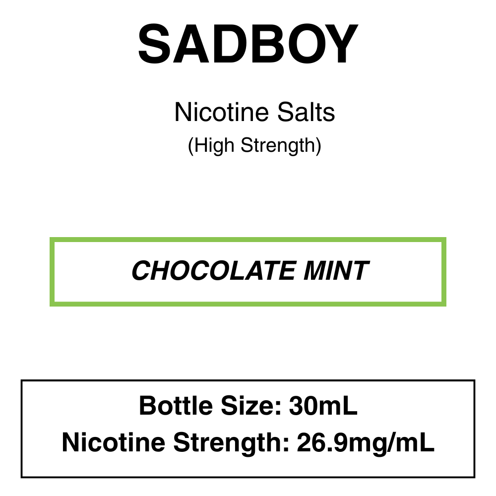 Nicotine Salts chocolate mint (High Strength) Sadboy Cookie Line - Nic Salt E-liquid 30ml - Image 2