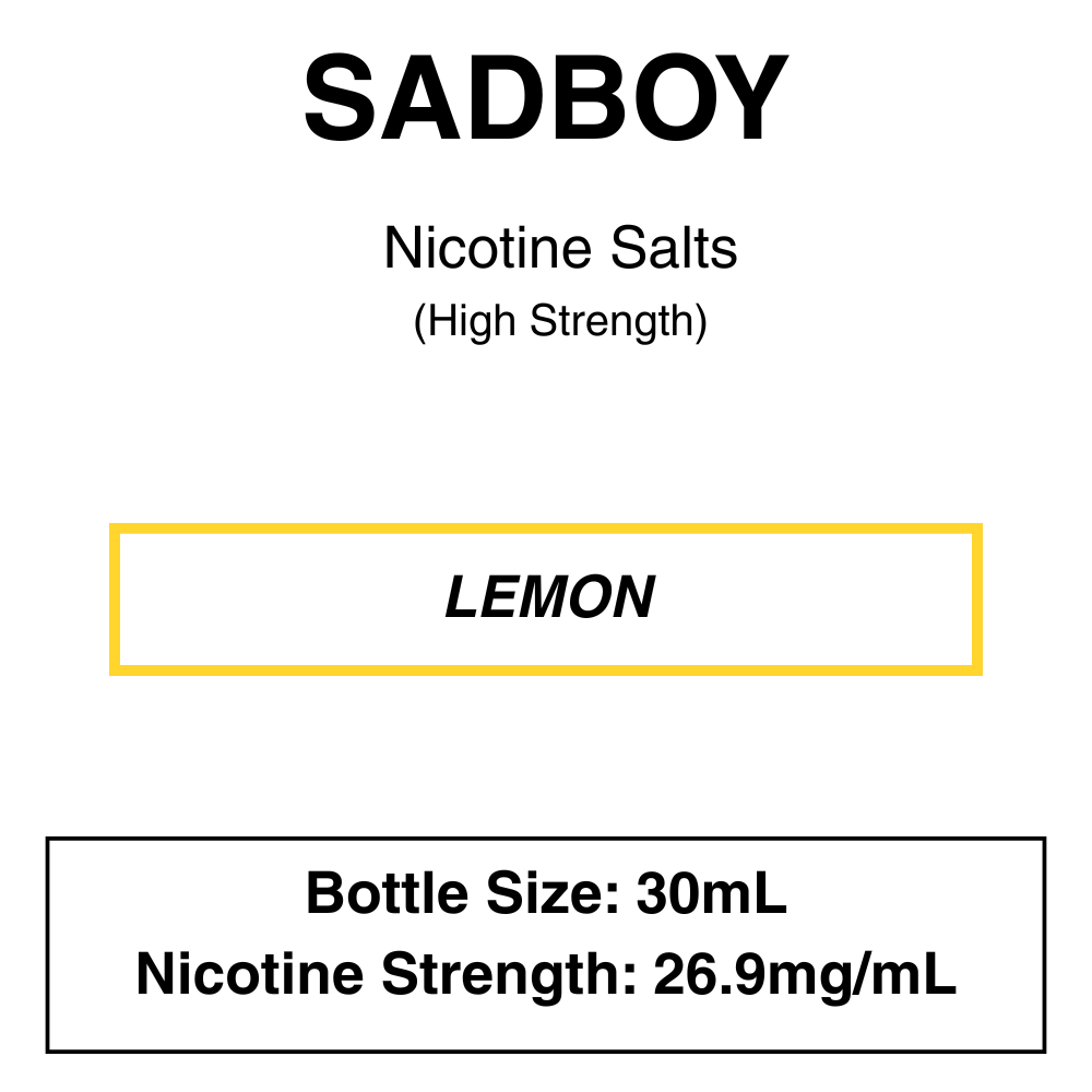 Nicotine Salts lemon (High Strength) Sadboy Cookie Line - Nic Salt E-liquid 30ml - Image 5