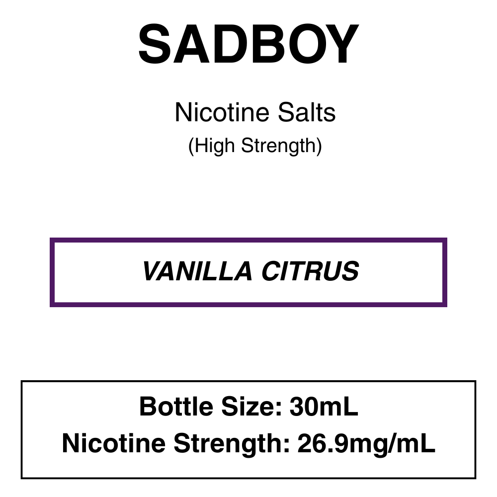 Nicotine Salts vanilla citrus (High Strength) Sadboy Cookie Line - Nic Salt E-liquid 30ml - Image 3