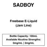 Sadboy Jam Line Freebase E-Liquid 100ml