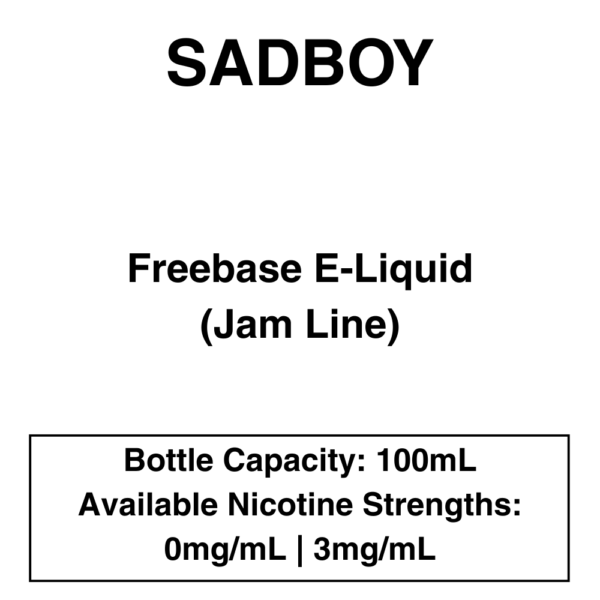 Sadboy Jam Line Freebase E-Liquid 100ml - Image 1