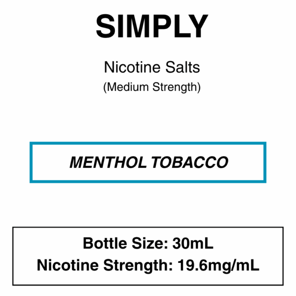 Simply Tobacco Salts- Nic Salts- 30ml - Image 3