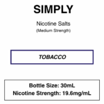 Simply Tobacco Salts- Nic Salts- 30ml - Image 10