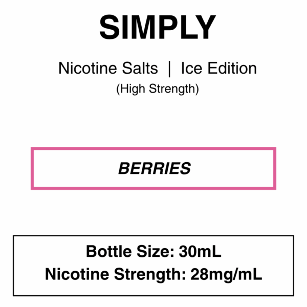 Simply Iced Salts- Nic Salts- 30ml - Image 2