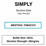 Simply Tobacco Salts- Nic Salts- 30ml - Image 2