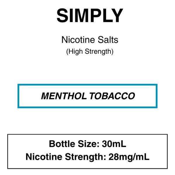 Simply Tobacco Salts- Nic Salts- 30ml - Image 2