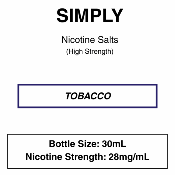 Simply Tobacco Salts- Nic Salts- 30ml - Image 6