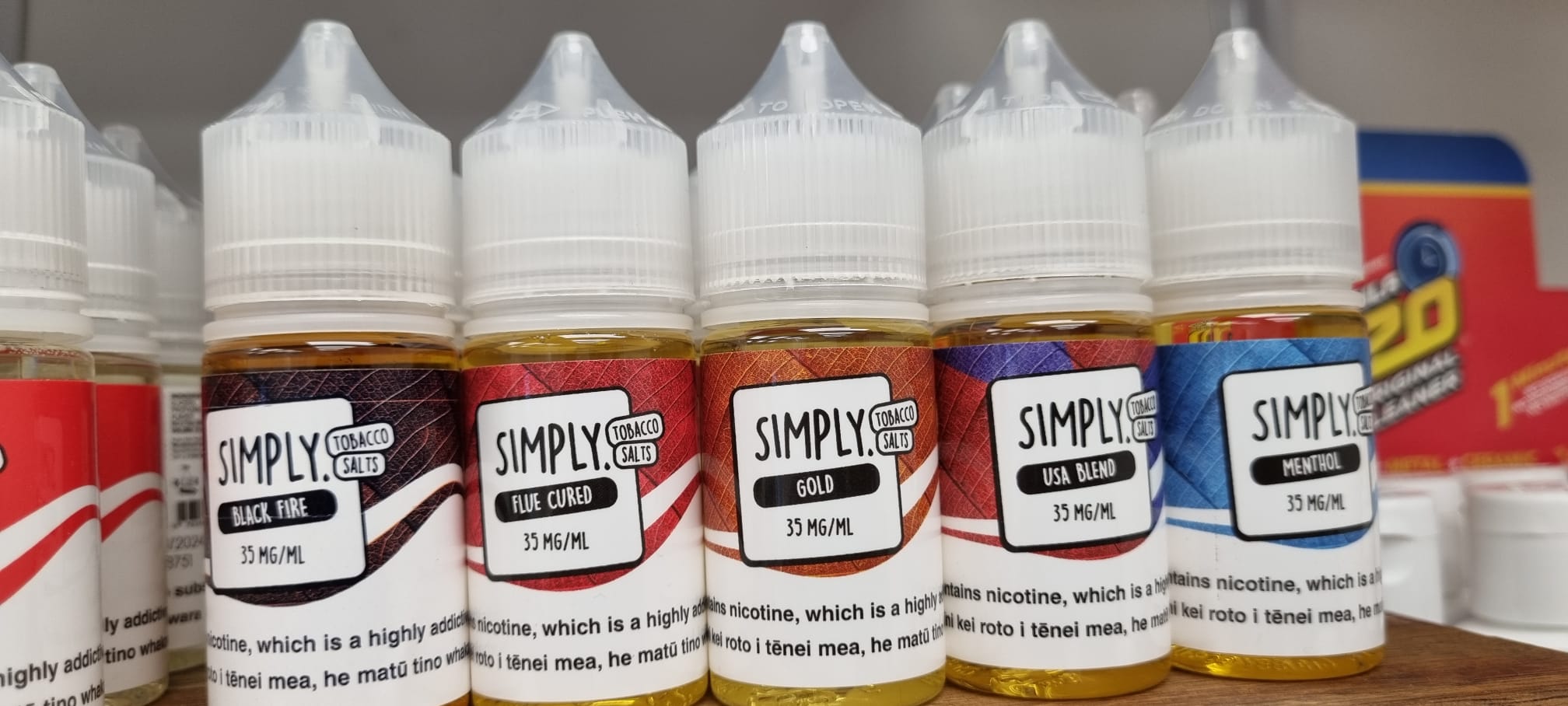 Simply Tobacco Salts Nic Salts 30ml 35mg/50mg Vapeys NZ Fast
