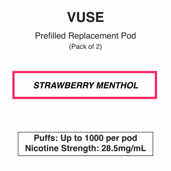Vuse eLiquids - Strawberry Menthol - 2.5% (28.5mg) - Image 1