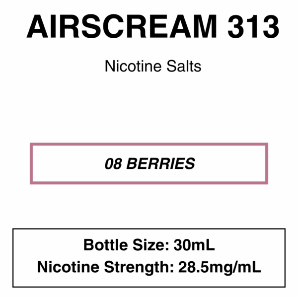 Airscream 313 E-Liquid 30ml - 28.5mg Nicotine - Image 7