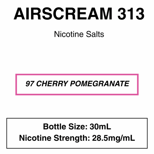 Airscream 313 E-Liquid 30ml - 28.5mg Nicotine - Image 10