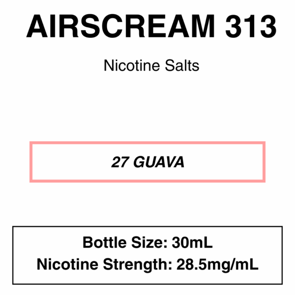 Airscream 313 E-Liquid 30ml - 28.5mg Nicotine - Image 12
