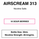 Airscream 313 E-Liquid 30ml - 28.5mg Nicotine - Image 26