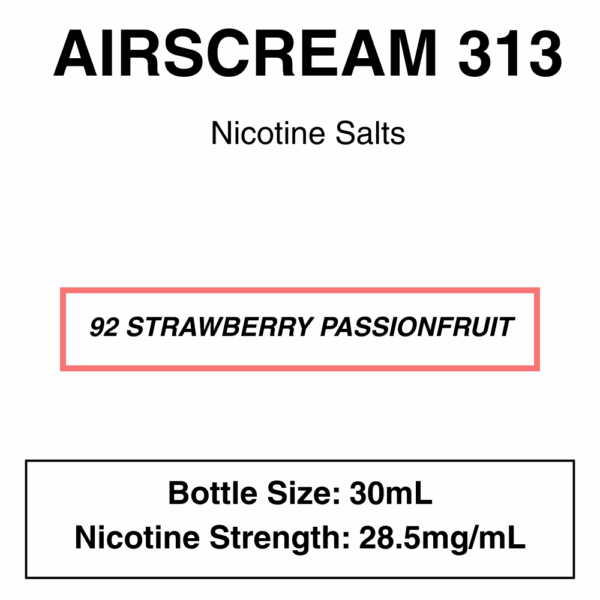 Airscream 313 E-Liquid 30ml - 28.5mg Nicotine - Image 28