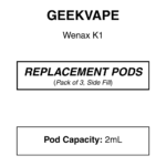 Geekvape Wenax K1 Replacement Pods - Pack of 3