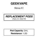 Geekvape Wenax K1 Replacement Pods - Pack of 3 - Image 2