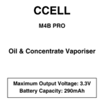 CCELL - M4B Pro  Concentrate Vaporiser Pen - 510 Thread -  Battery Only